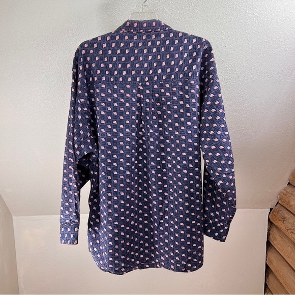 CHAPS RALPH LAUREN Patriotic American Flag Print Button down Shirt. Size 1XB. - Picture 2 of 6